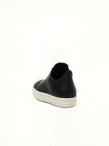 Low Sneaks in Black/Milk/Milk Back View | RICK OWENS