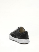 Peterson OG Leather Low Sneaker in Black/White Top View | MAISON MIHARA YASUHIRO