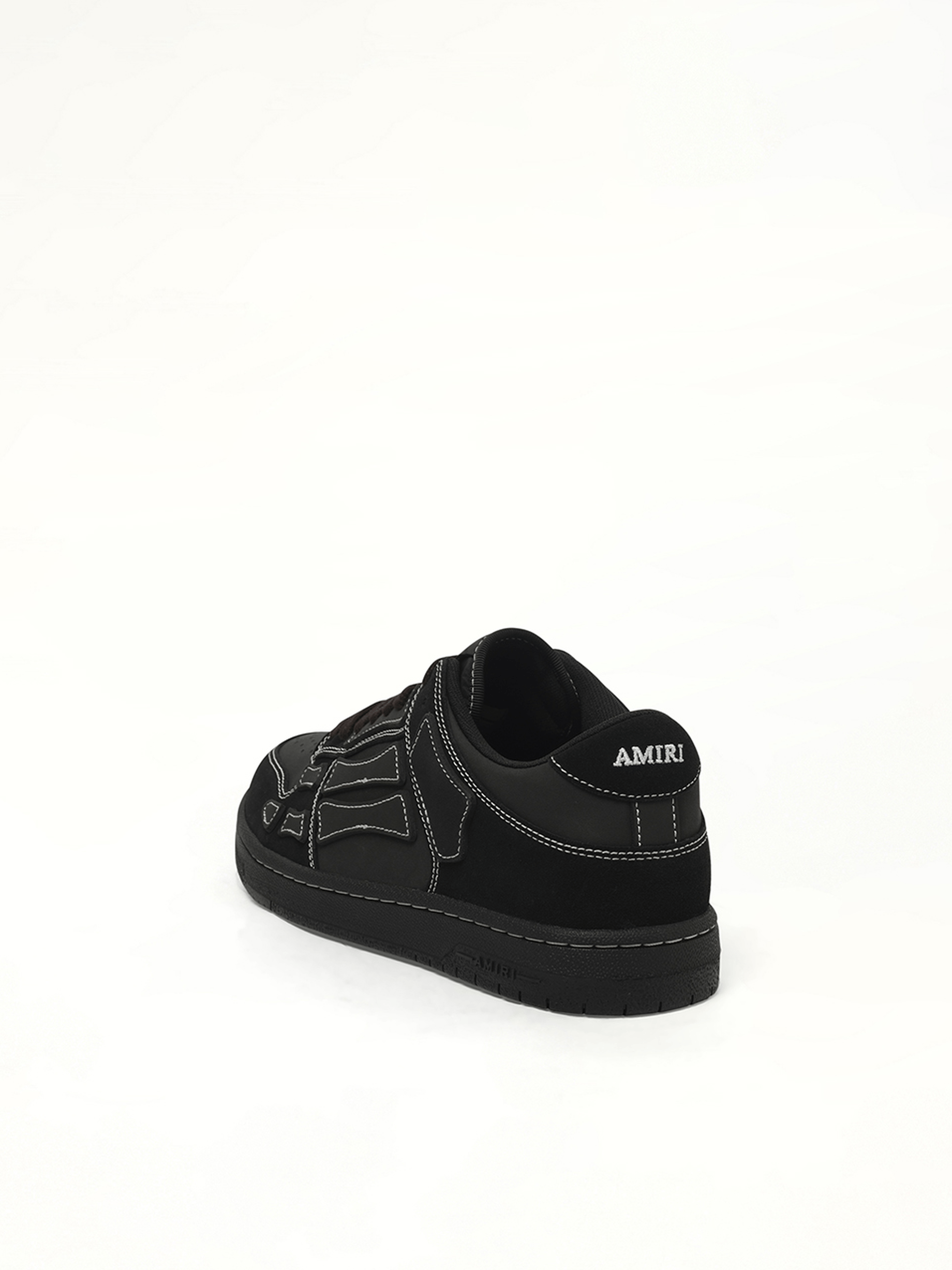 Skeleton Top Low Sneaker in Black Top View | AMIRI