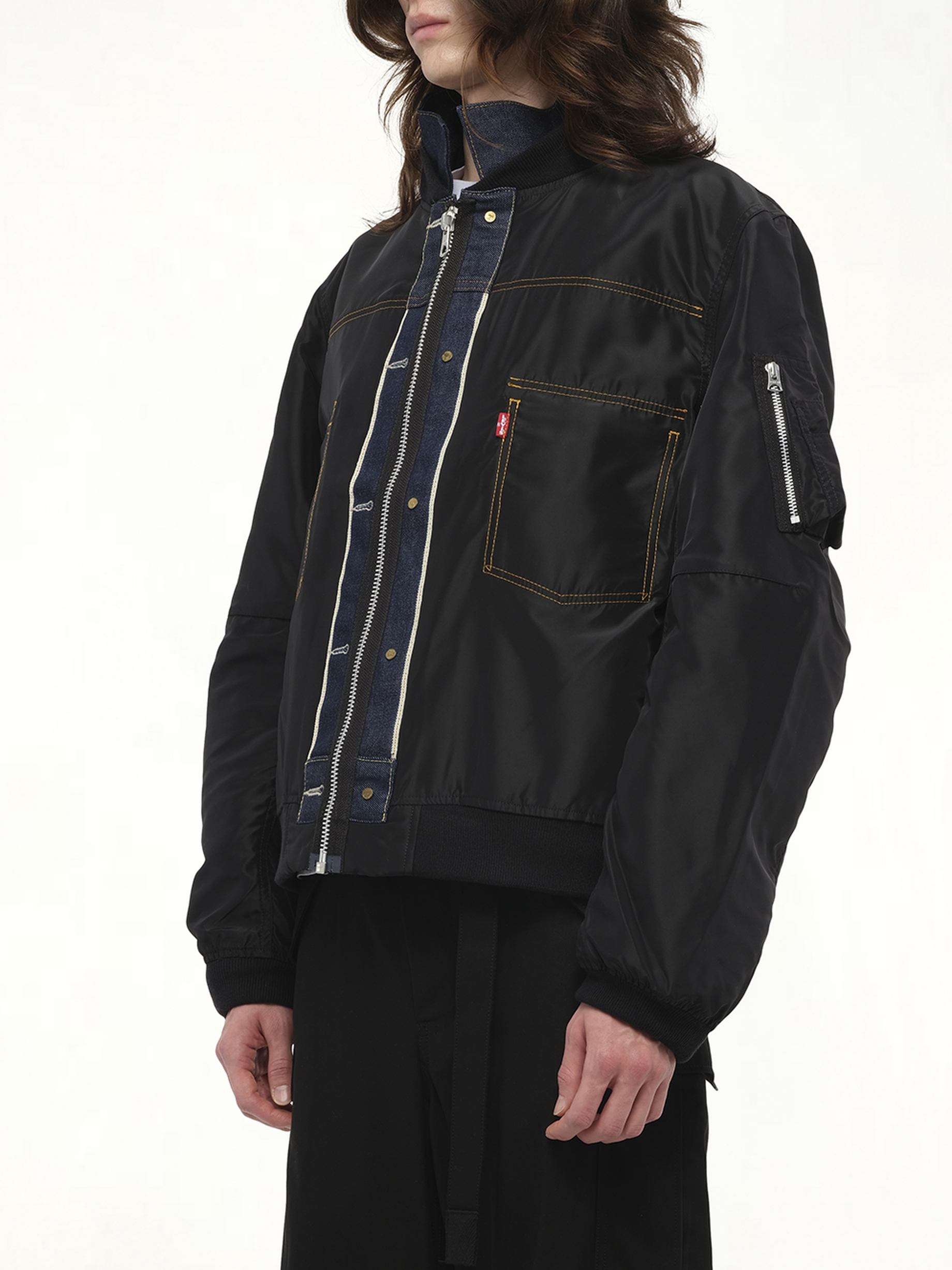 Levi's Denim x Nylon Twill Reversible Blouson in Indigo/Black
