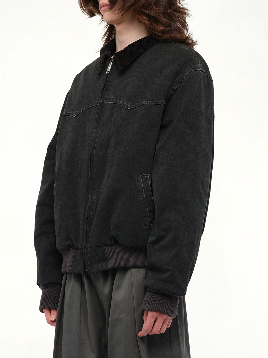Workwear Jacket in Washed Black