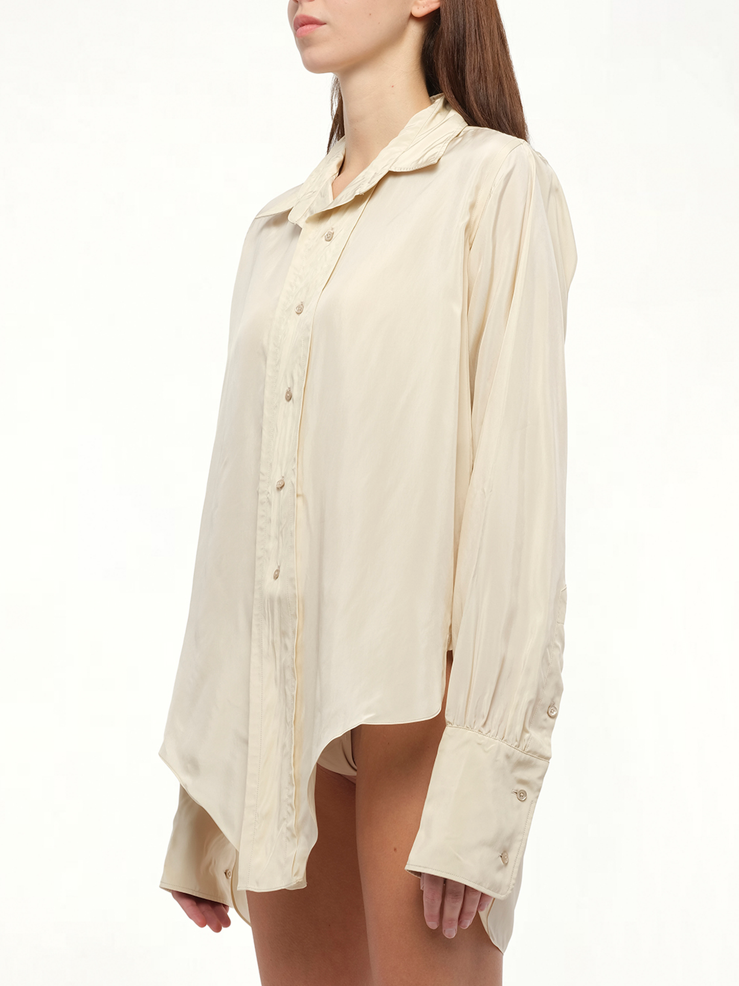 Long-sleeved Shirt in Almond