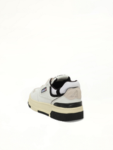 CLC Low Sneakers in White/Black Top View | AUTRY