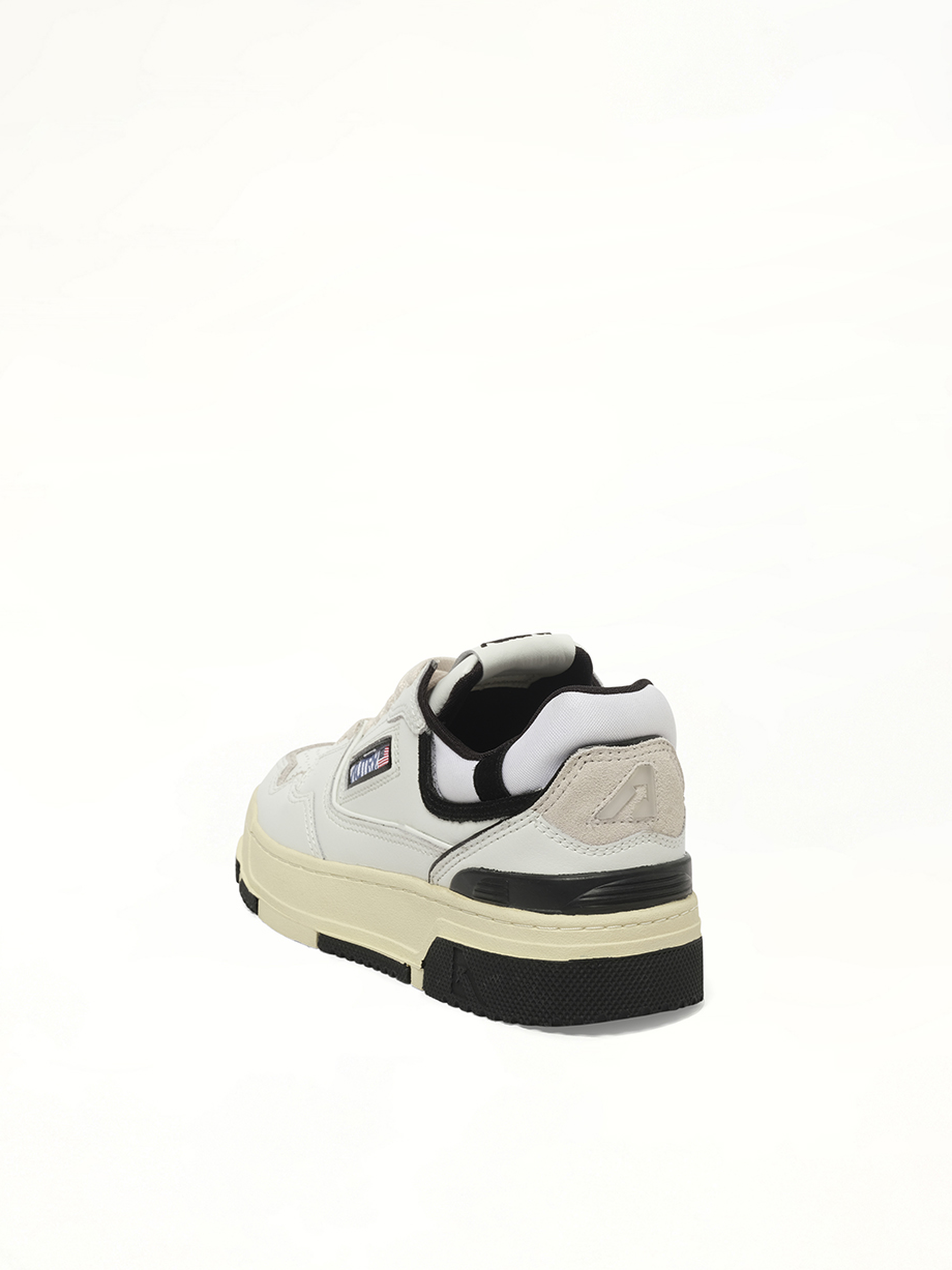 CLC Low Sneakers in White/Black Top View | AUTRY