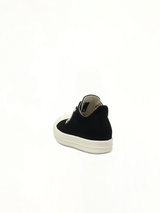 Low Sneaks in Black/Milk/Milk Back View | RICK OWENS DRKSHDW