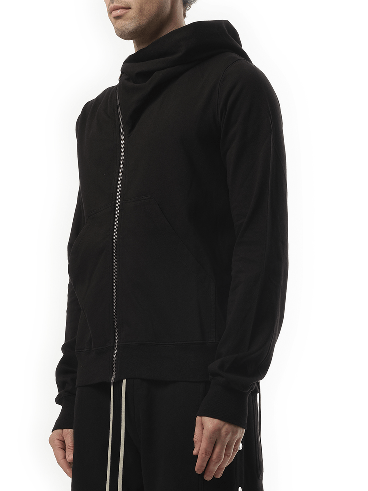 Rick Owens Drkshdw Cotton Jersey Mountain Hoodie in Black