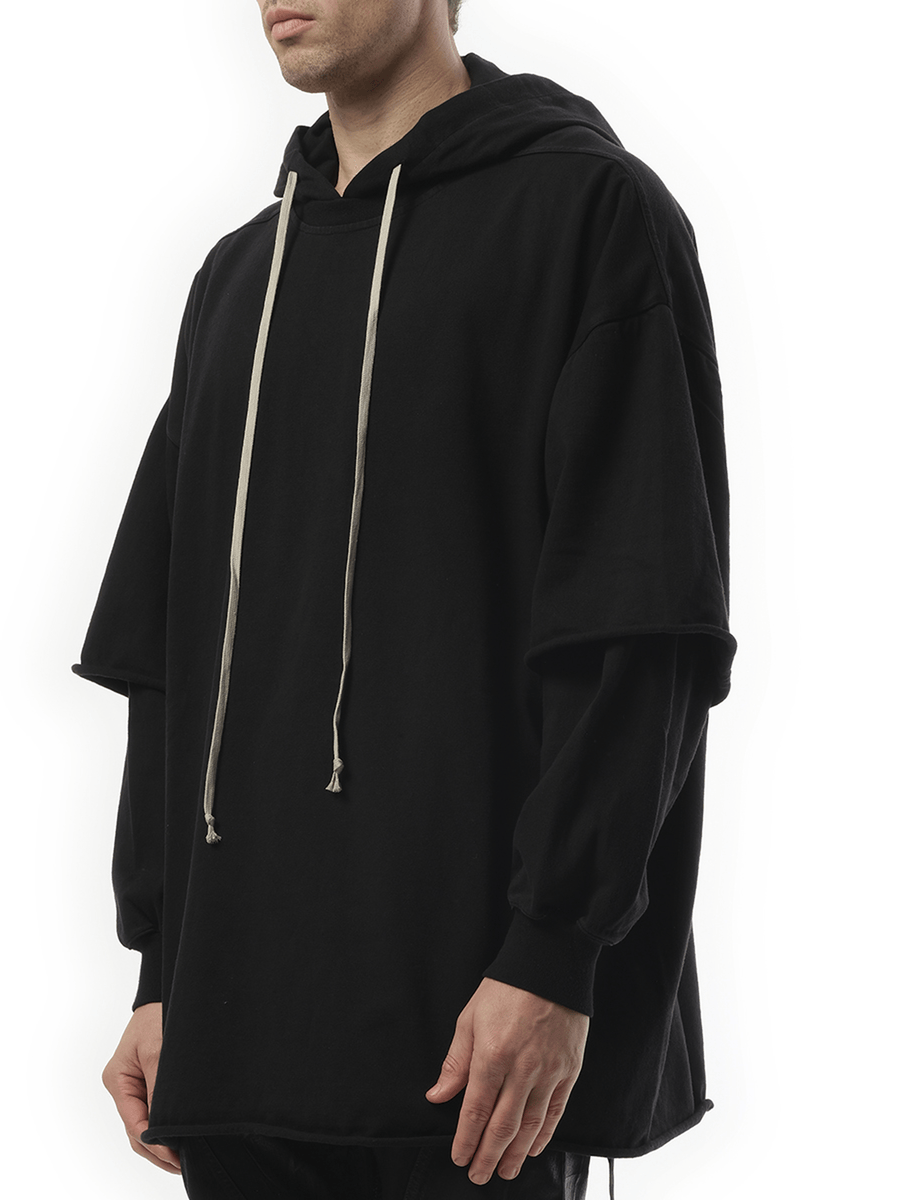 Rick Owens Drkshdw Tommy Hustler Hoodie in Black