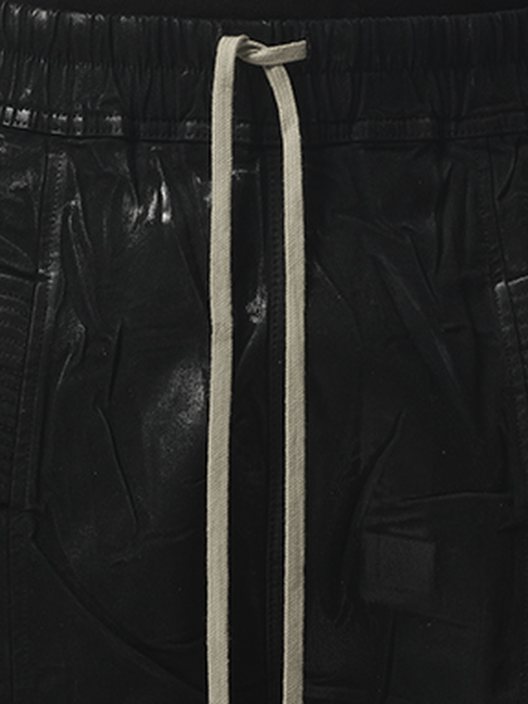 Rick Owens Drkshdw Foil Denim Creatch Cargo Pods in Black