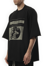Rick Owens Drkshdw Opera Print Tommy T in Black/Pearl