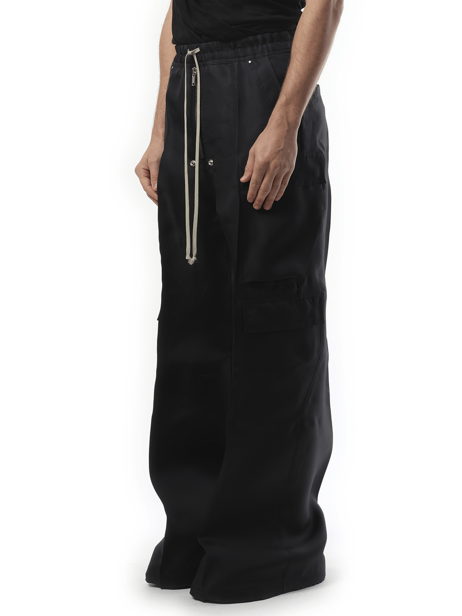 Rick Owens Silk Cargobelas in Black