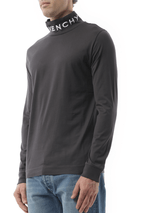 Givenchy Faded Logo Dyed Long Sleeve T-Shirt in Black/Grey