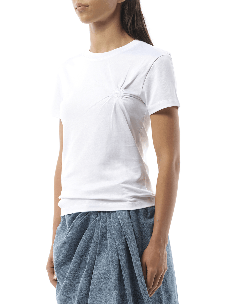 Loewe Gathered Effect T-Shirt in White