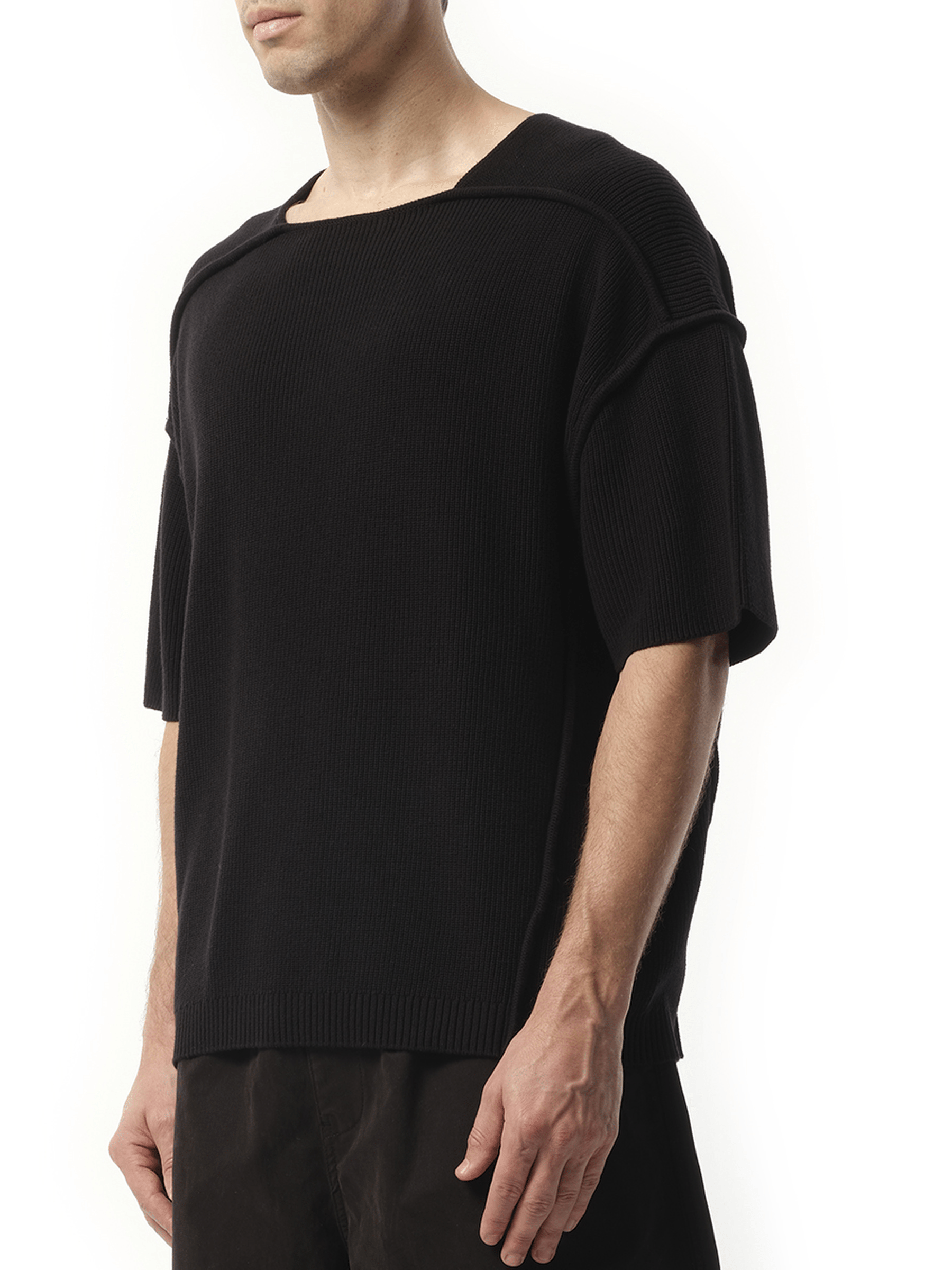 Entire Studios Knit Block T-Shirt in Black