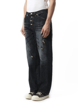 Thug Club Burn Down Denim Pants in Blue