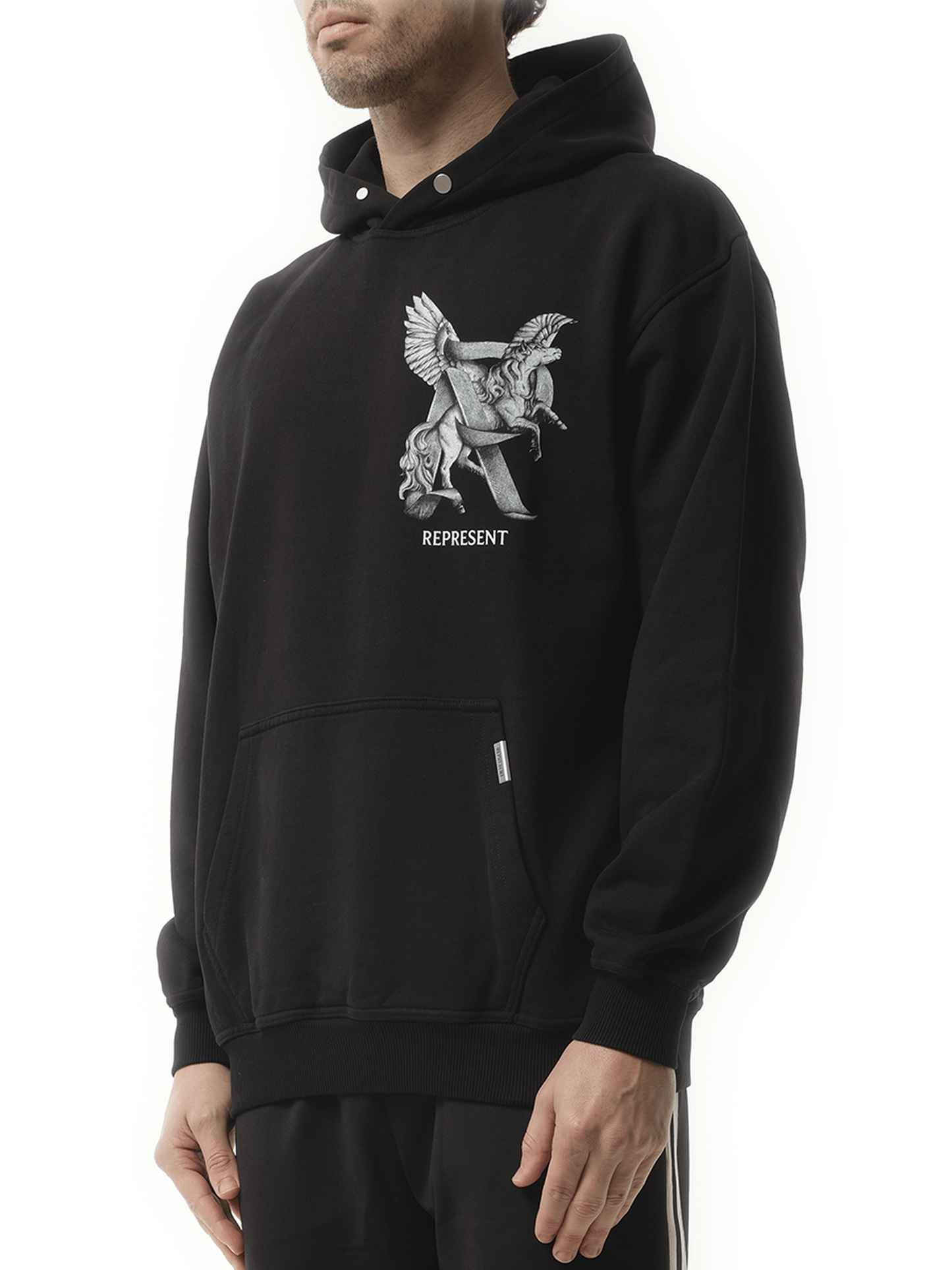 Represent Elegance In Motion Hoodie in Jet Black