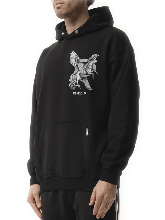 Represent Elegance In Motion Hoodie in Jet Black