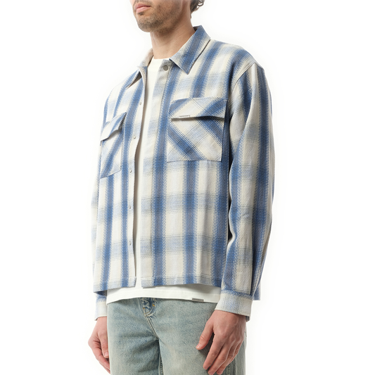 Season Flannel Shirt in Mid Blue