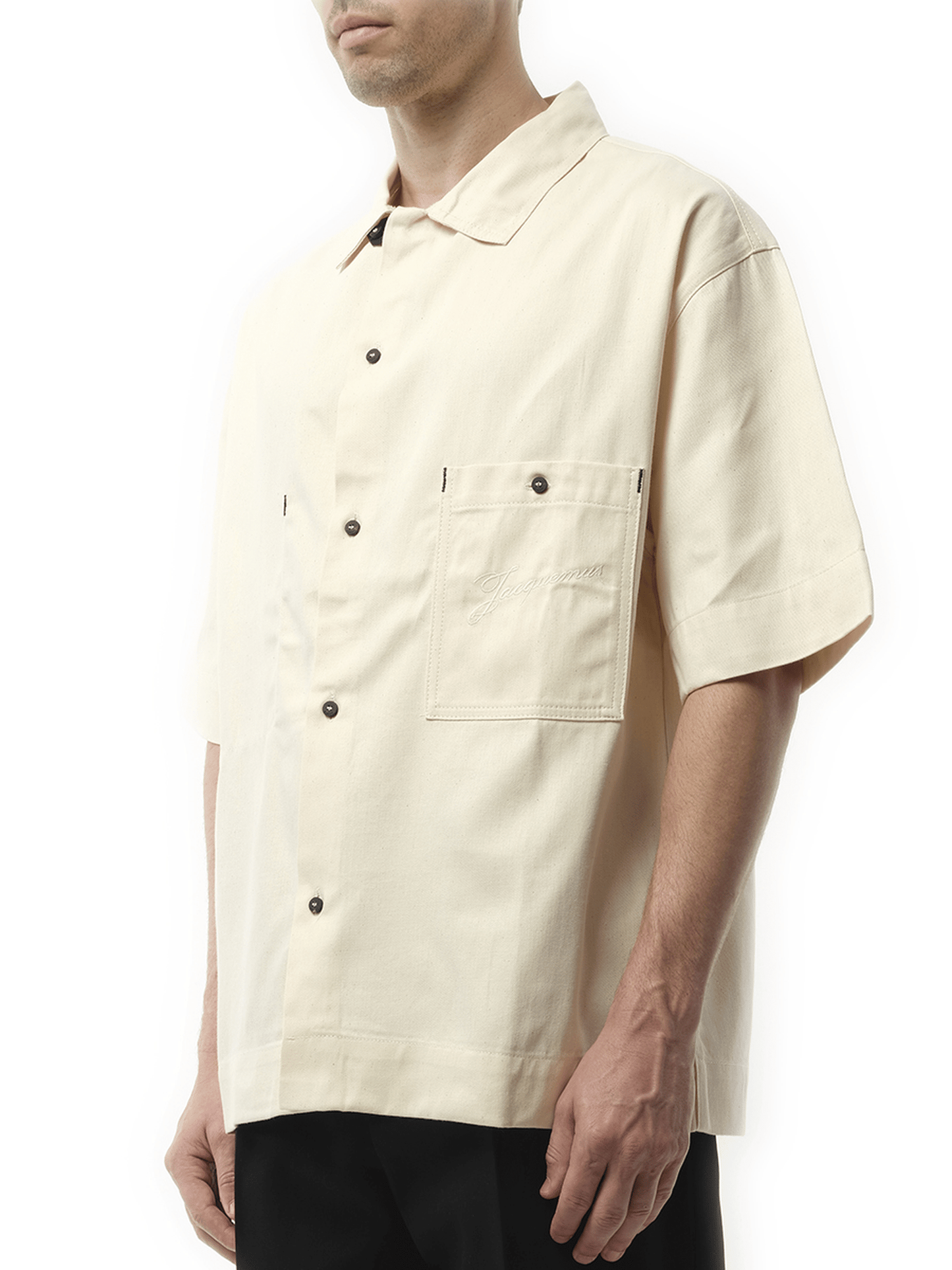 Jacquemus La Chemise Denim Aloe in Off White