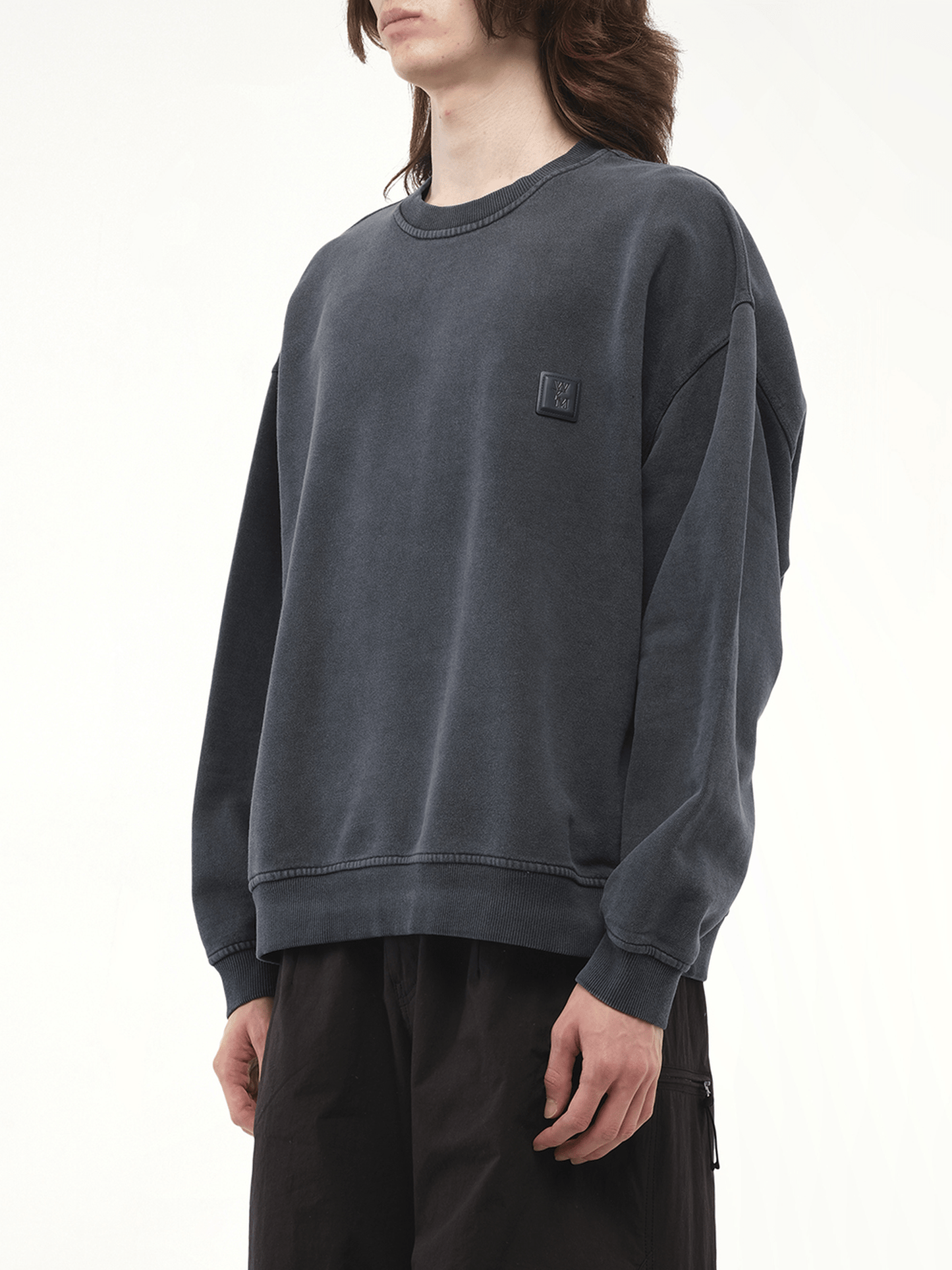 Wooyoungmi Garment Dyed Sweatshirt in Grey