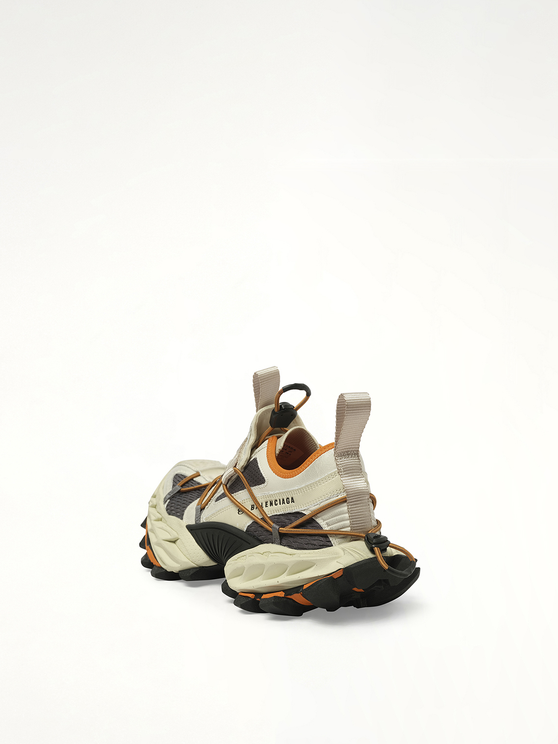 Hike Sneaker in Beige/Orange Back View | BALENCIAGA