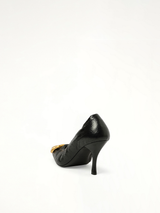 Monaco Pump BB H90 in Black/Gold Back View | BALENCIAGA