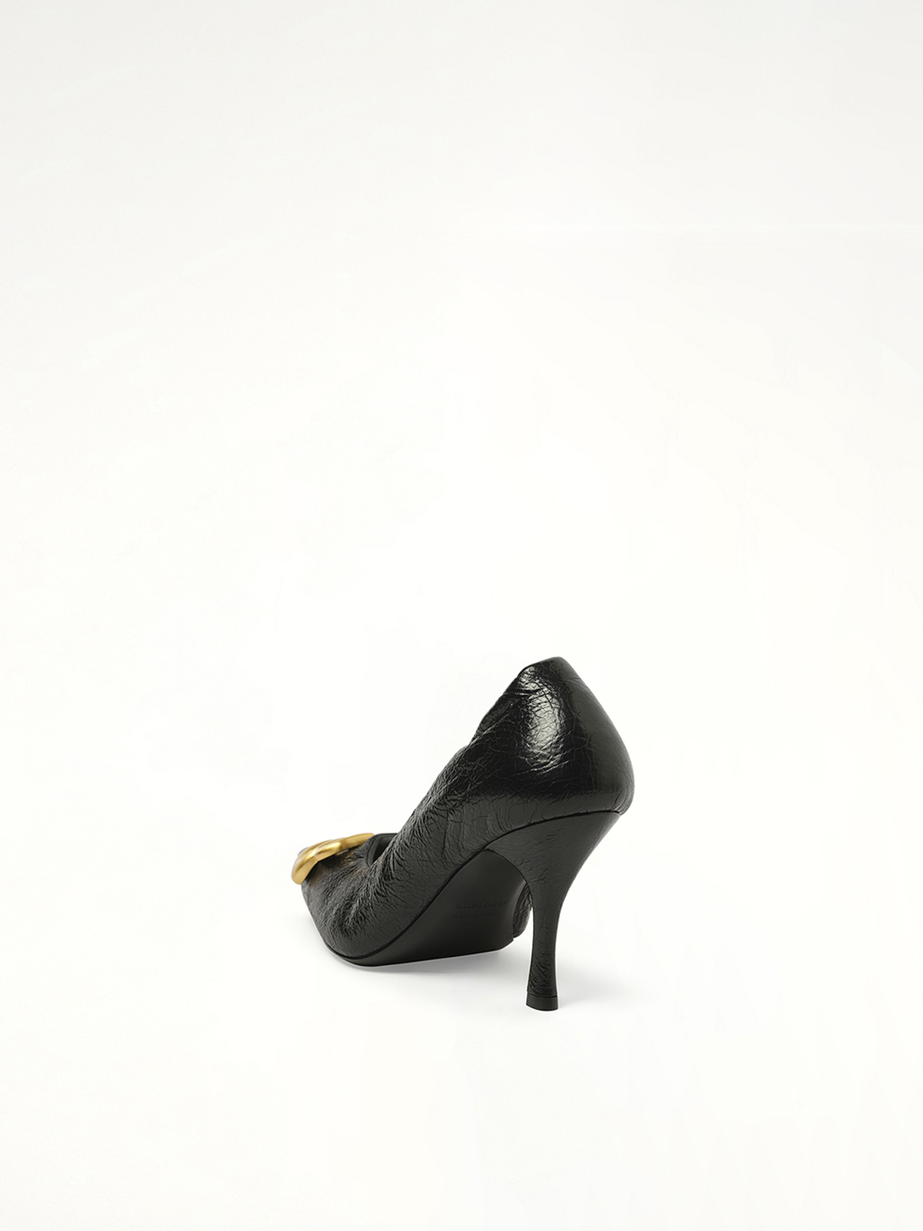 Monaco Pump BB H90 in Black/Gold Back View | BALENCIAGA
