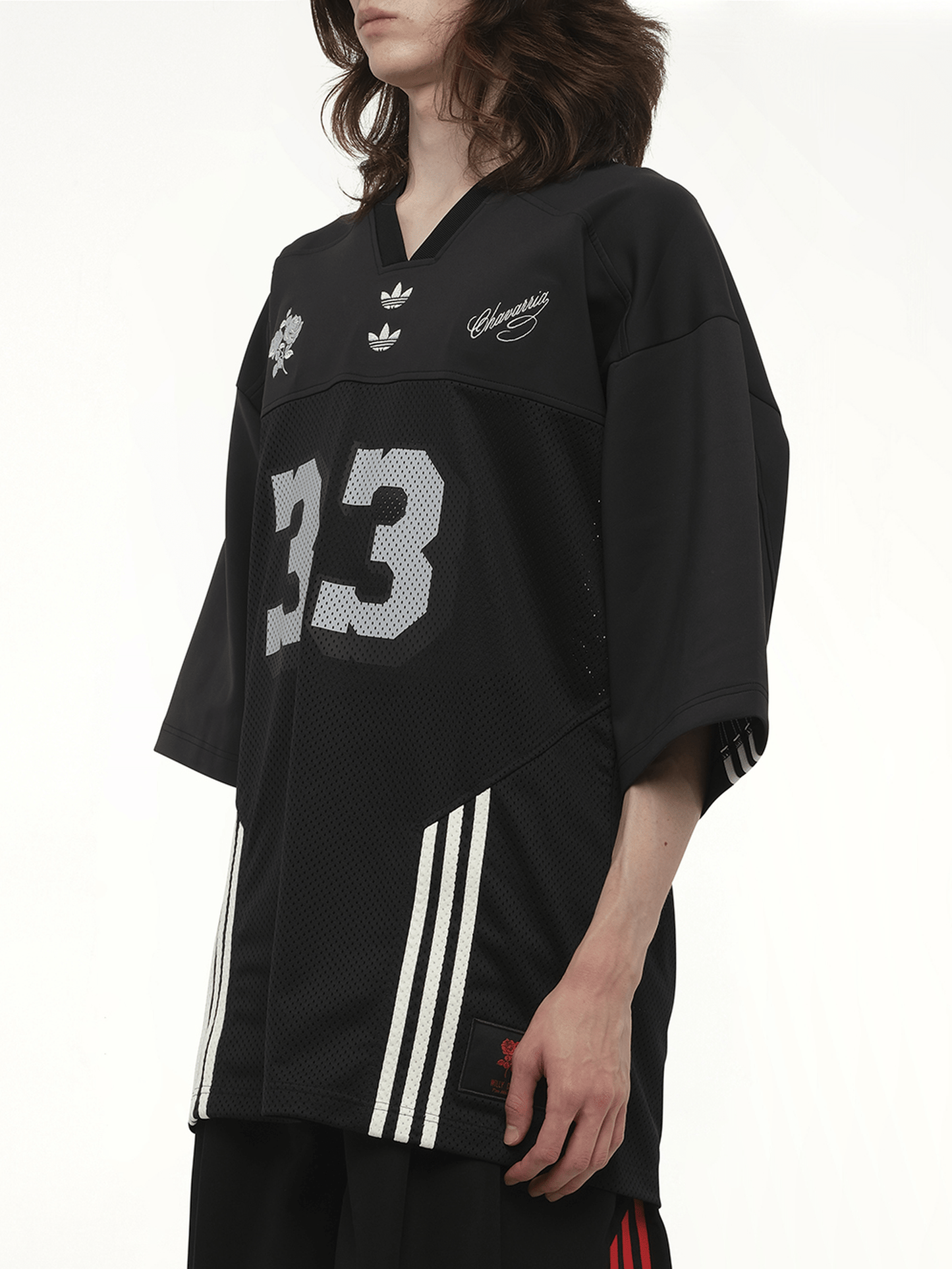 Willy Chavarria Adidas X Chavarria Football Jersey in Black