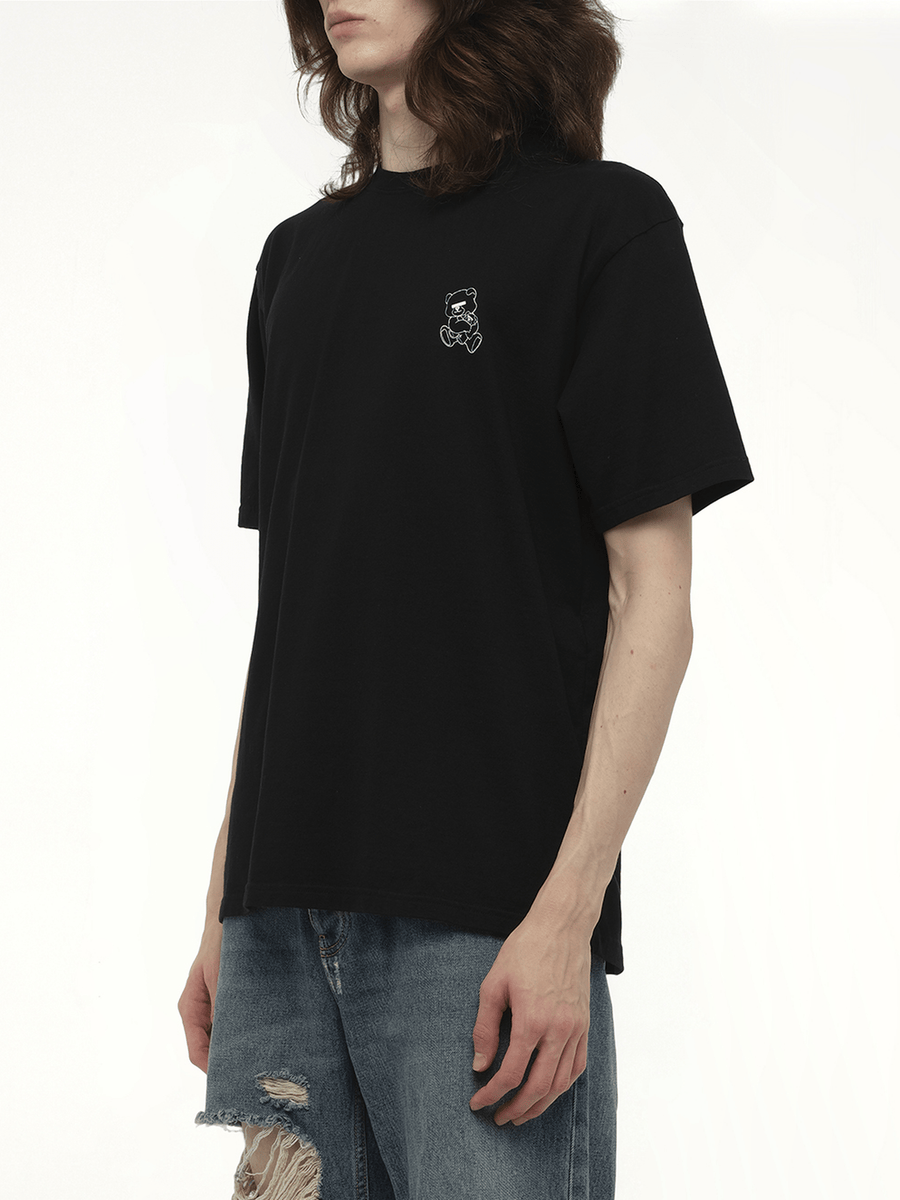 Undercover Small Teddy Bear Printed T-Shirt in Black