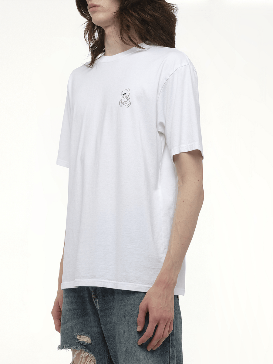 Undercover Small Teddy Bear Printed T-Shirt in White