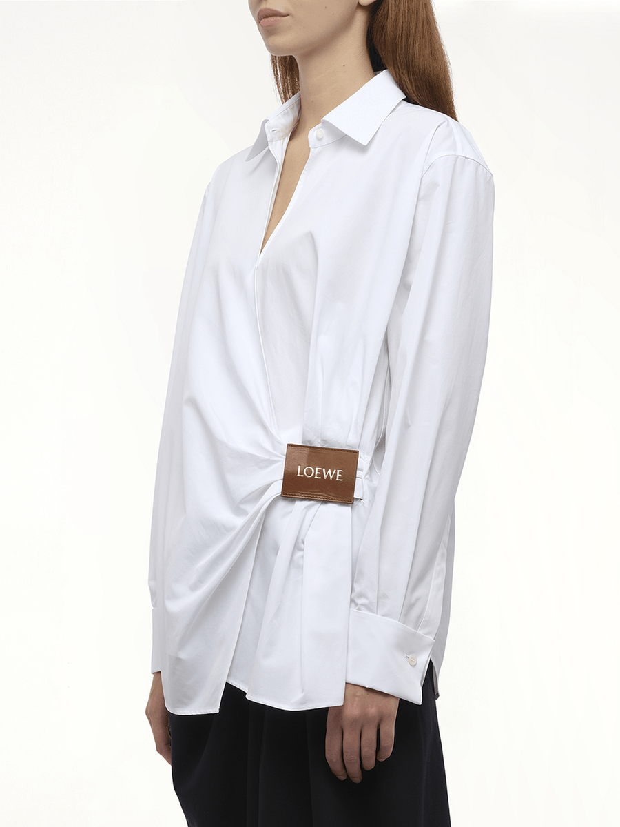 Loewe Draped Logo Shirt in White
