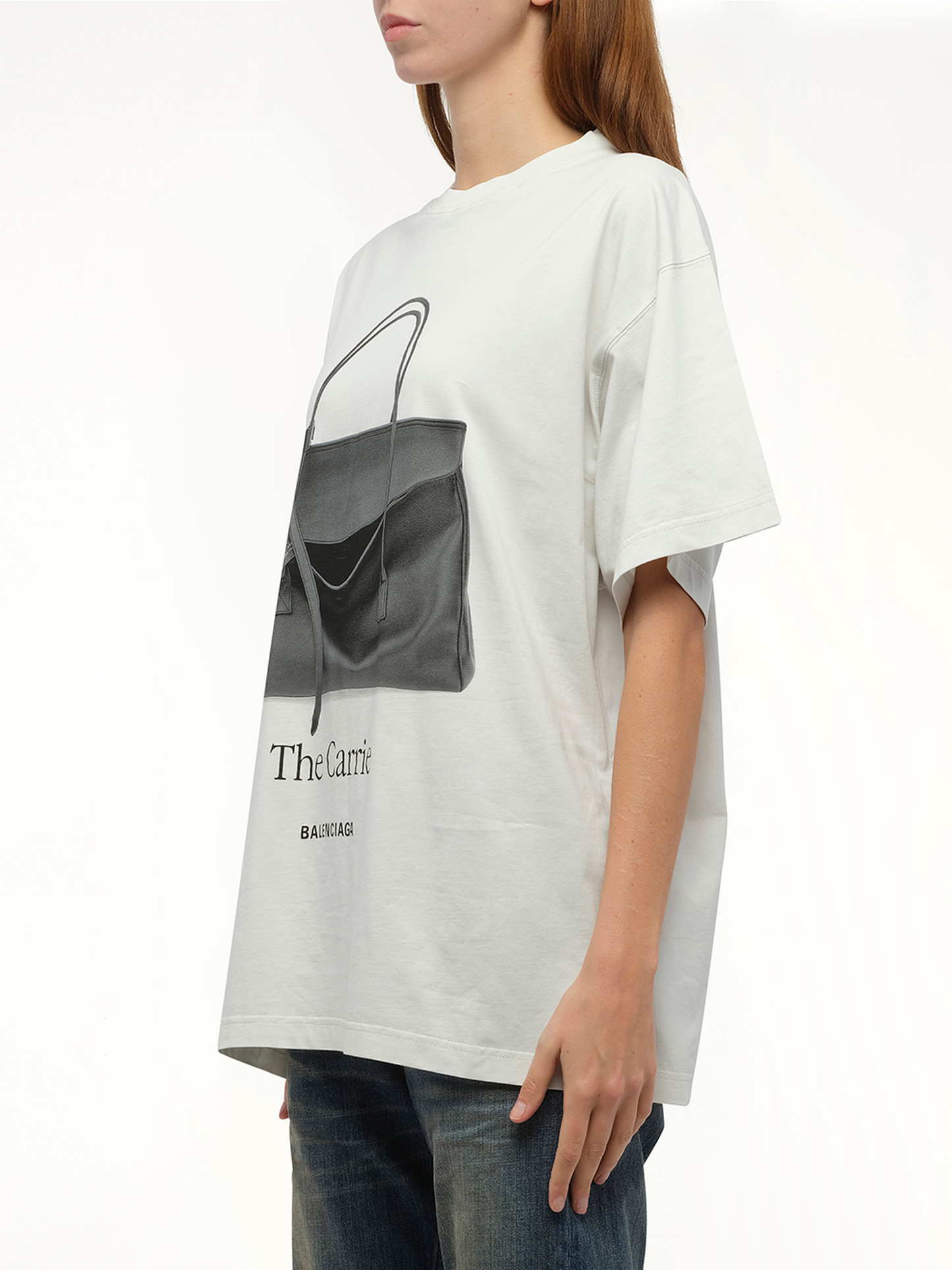 Balenciaga Holdallt Oversized T-Shirt in Dirty White