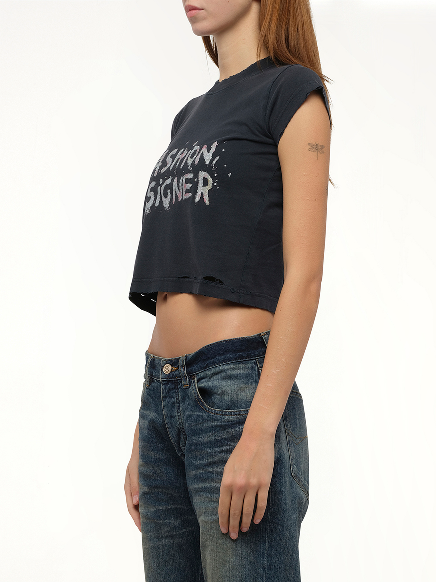 Balenciaga Shrunk T-Shirt in Faded Washed Black