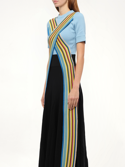 Stripe Bands Dress in Blue