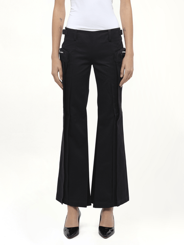 Flared Cargos in Black