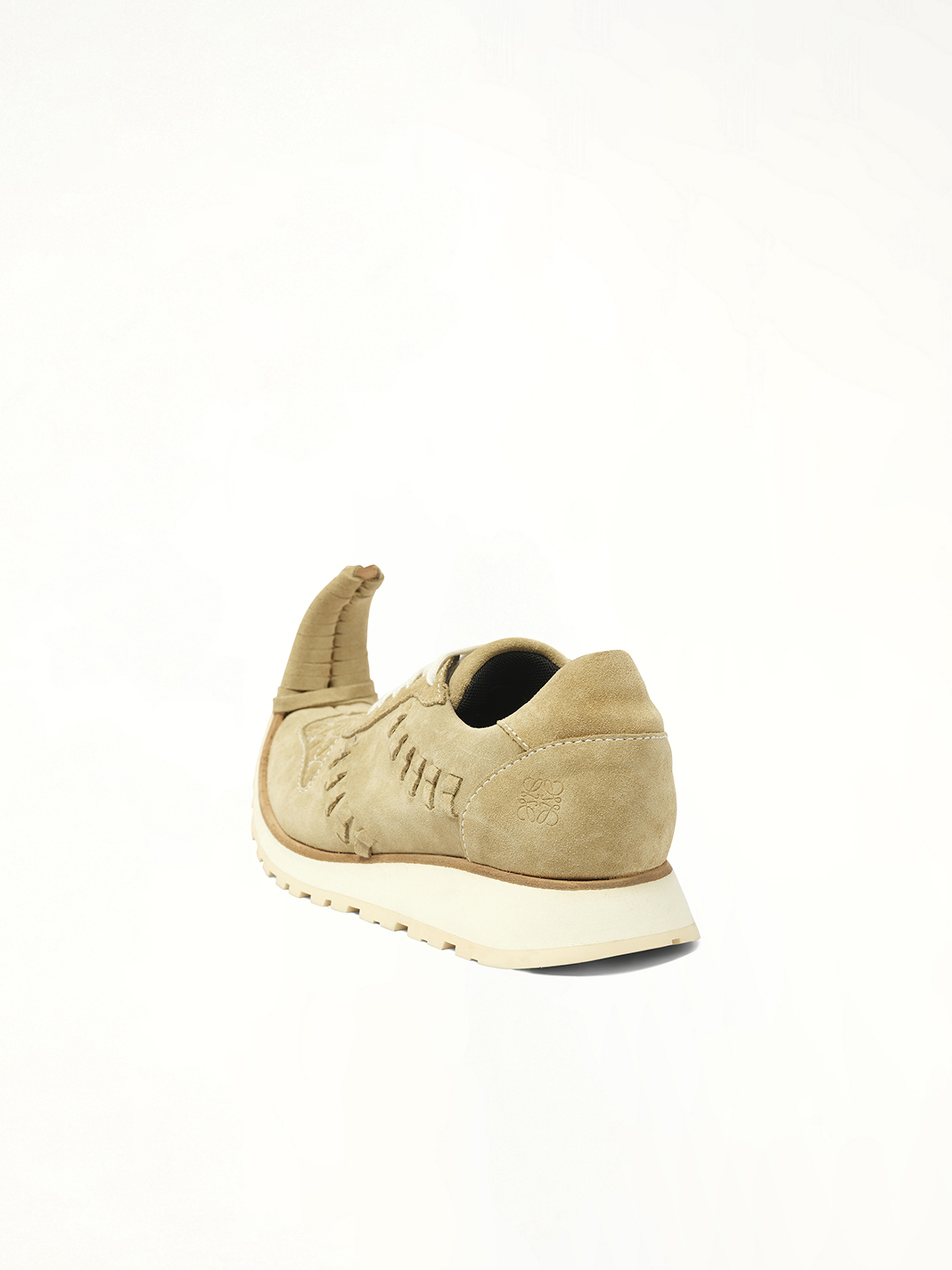 Dinosaur Sneaker Low in Gold Back View | LOEWE
