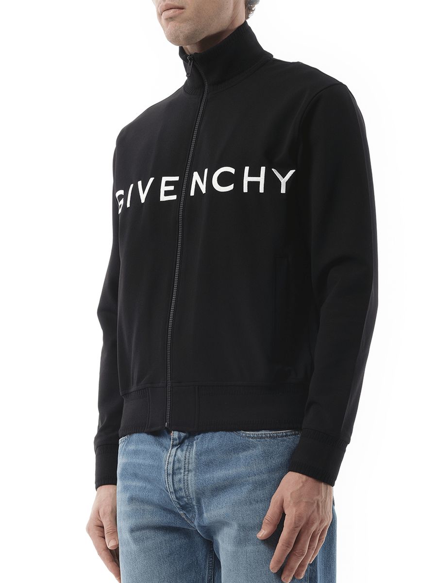 Givenchy Dove Tracksuit Zip Through Sweatshirt in Black