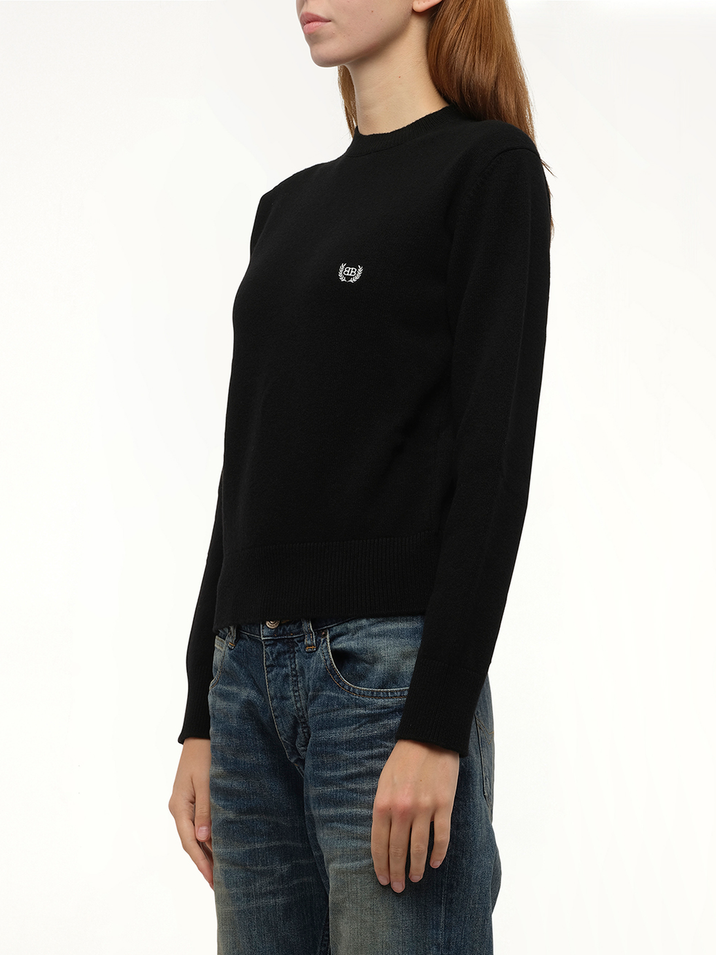 Balenciaga Wool Embroidery Sweater in Black