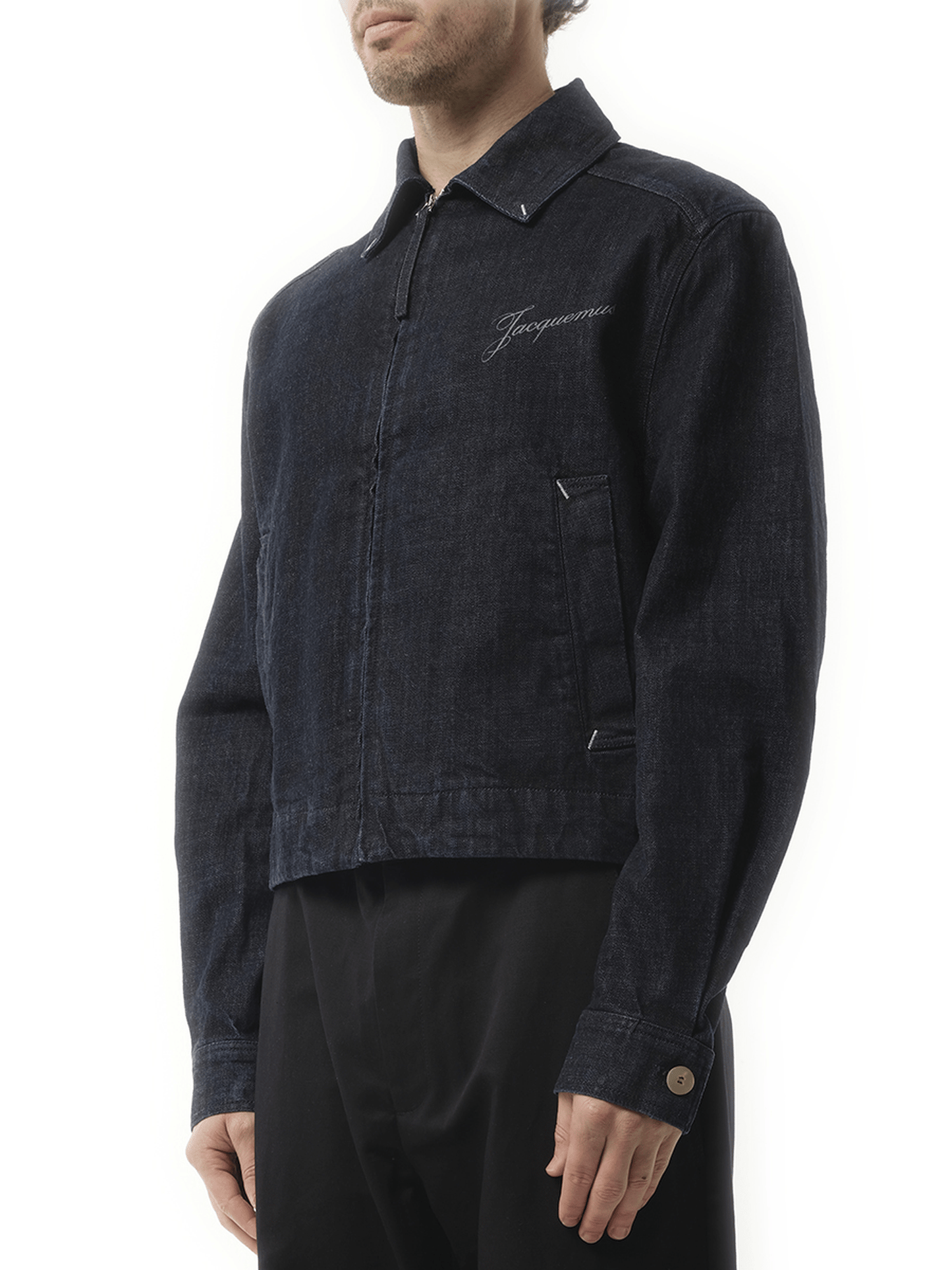 Jacquemus La Veste Denim Canevas in Dark Navy