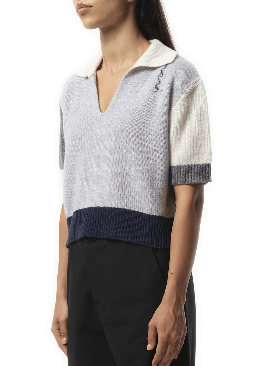 Marni V Neck Boxy Sweater in Sodium