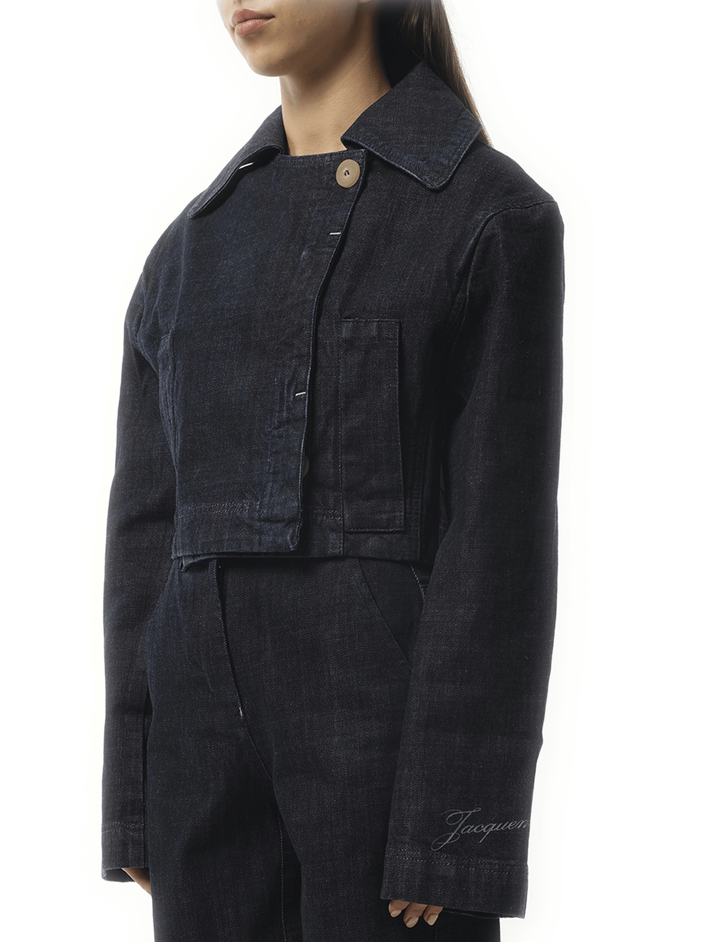 Jacquemus La Veste Denim Marino in Dark Navy