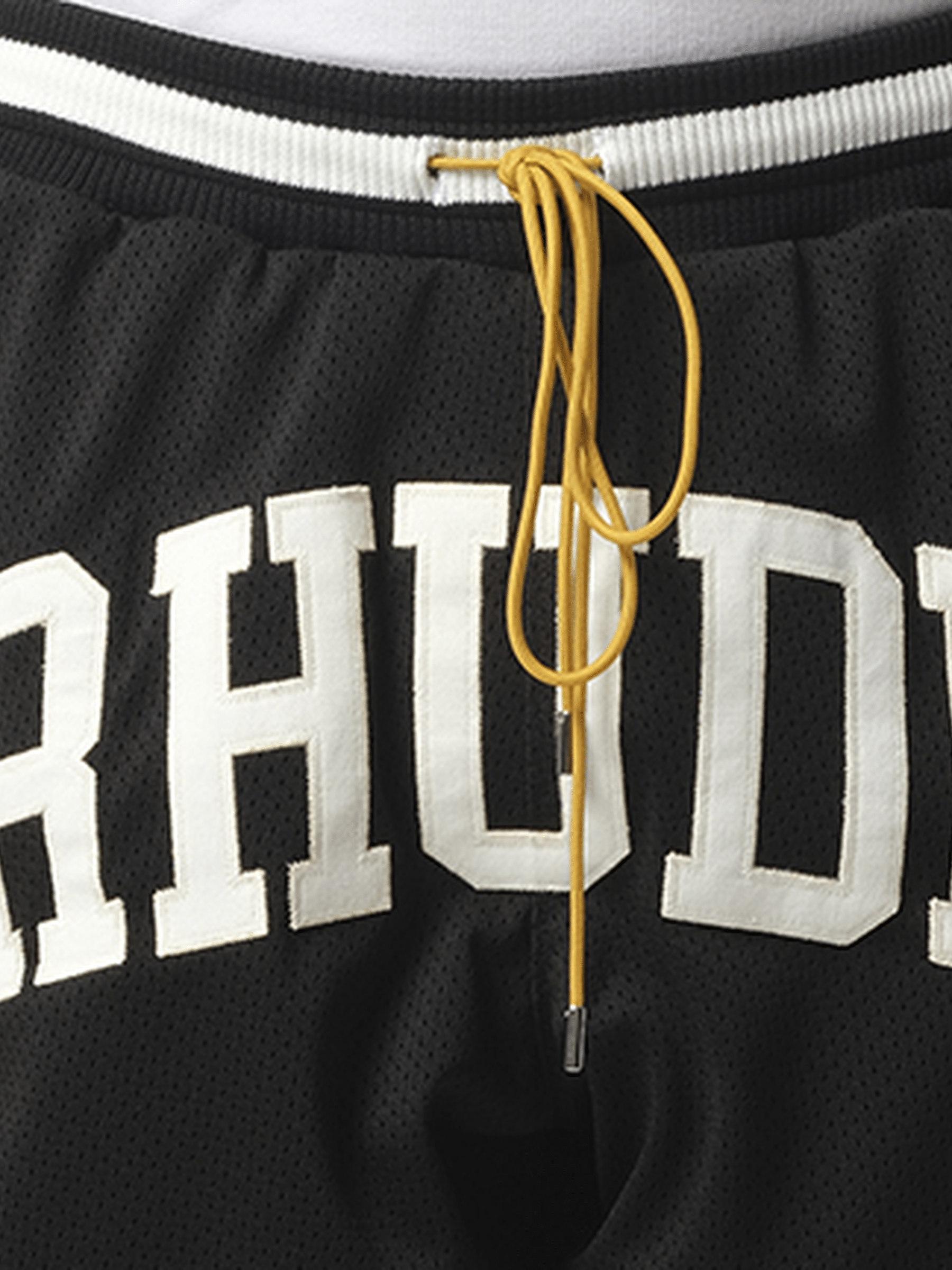 Rhude Rhude Collegiate Basketball Shorts in Black/White