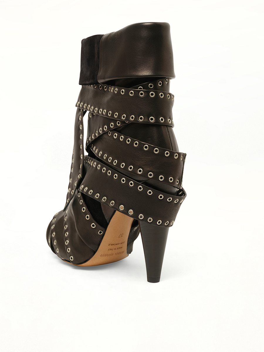 Aleen Boots in Black Back View | ISABEL MARANT