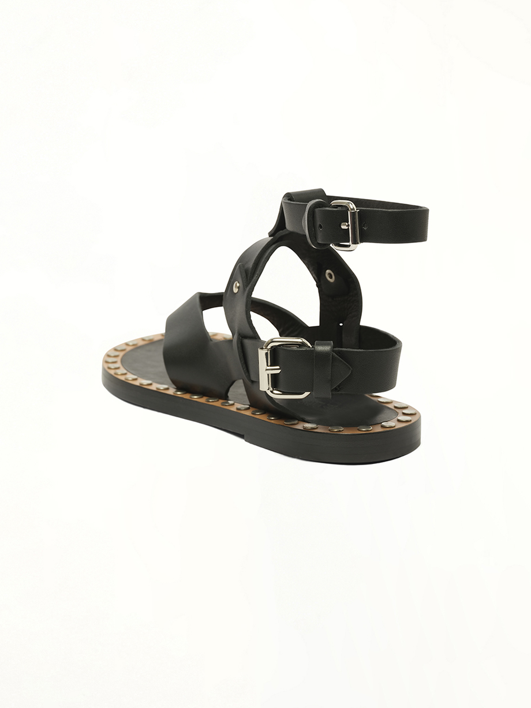 Justy Sandals in Black Back View | ISABEL MARANT