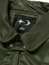 TC x Alpha Industries 봄버 재킷 (리벳 버전) 세이지