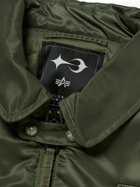 TC x Alpha Industries Bomber Jacket (Rivet Ver) in Sage
