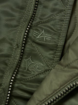 TC x Alpha Industries 봄버 재킷 (리벳 버전) 세이지