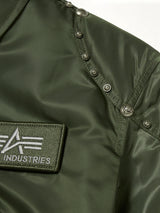 TC x Alpha Industries 봄버 재킷 (리벳 버전) 세이지