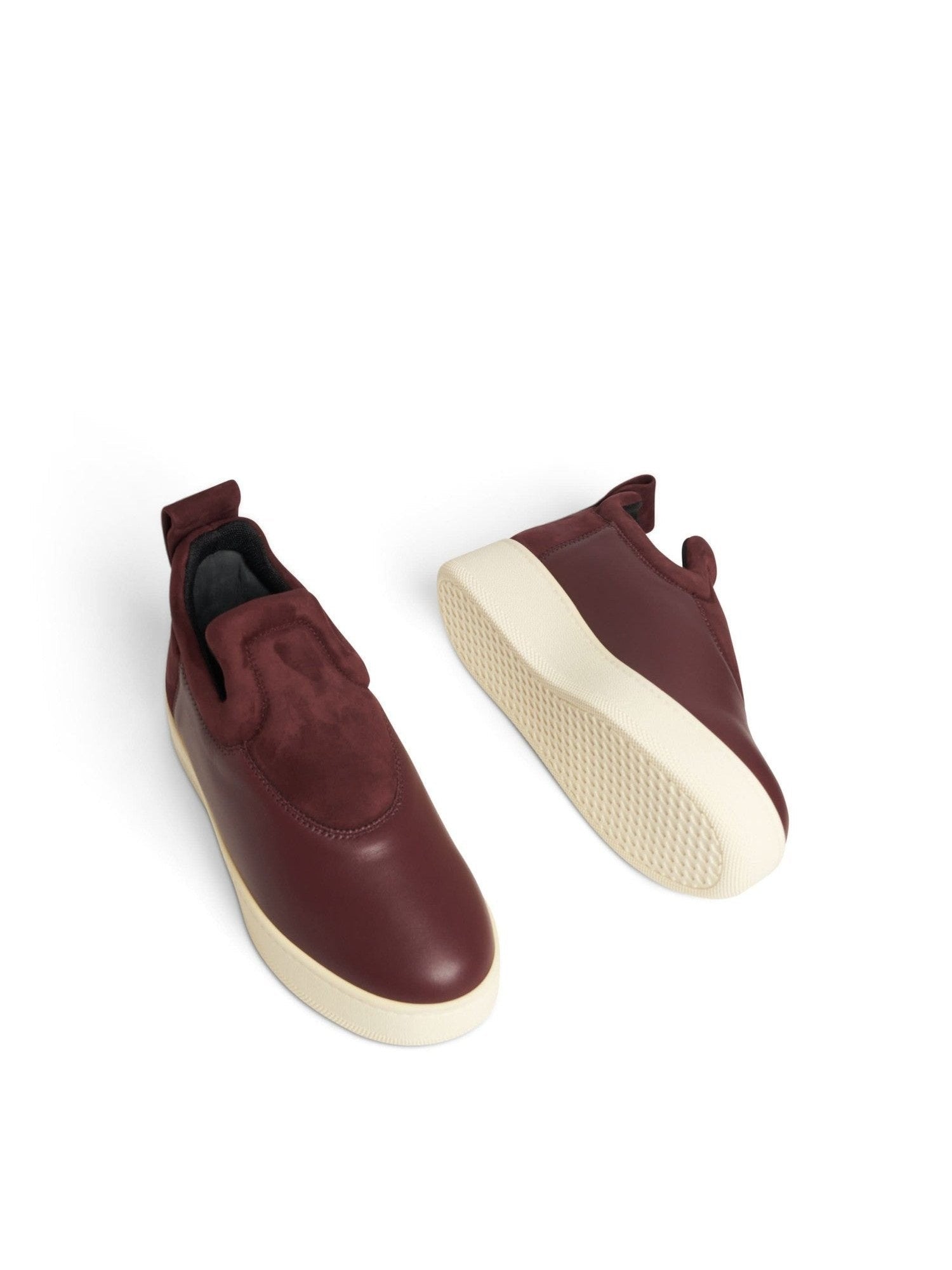 Pull On Patch Sneaker in Burgundy Top View | CELINE