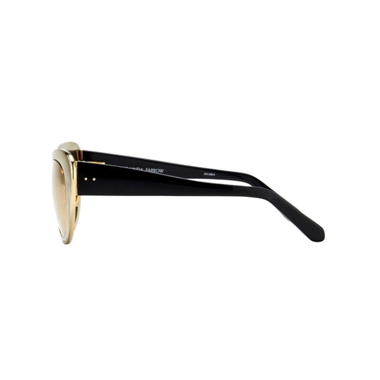 Linda Farrow Gold/Blk W/ Gold Lens in Black