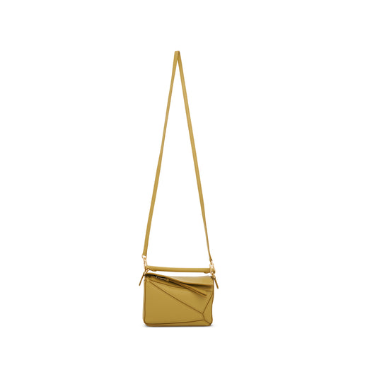 Mini Puzzle Bag in Classic Calfskin in Bright Ochre